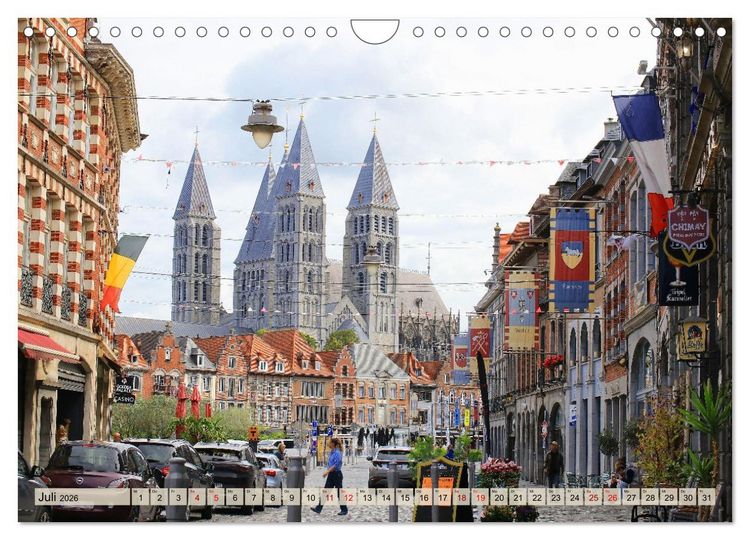 Produktbild: Tournai - Malerisches Belgien (Wandkalender 2026 DIN A4 quer), CALVENDO Monatskalender