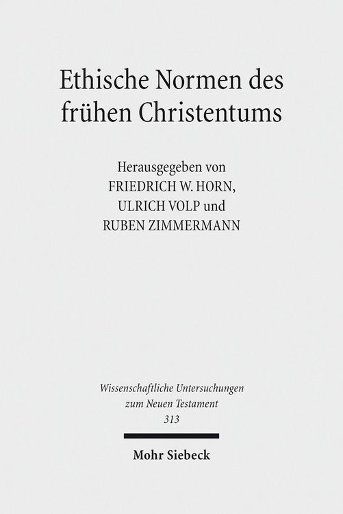 Produktbild: Ethische Normen des fr&uuml;hen Christentums