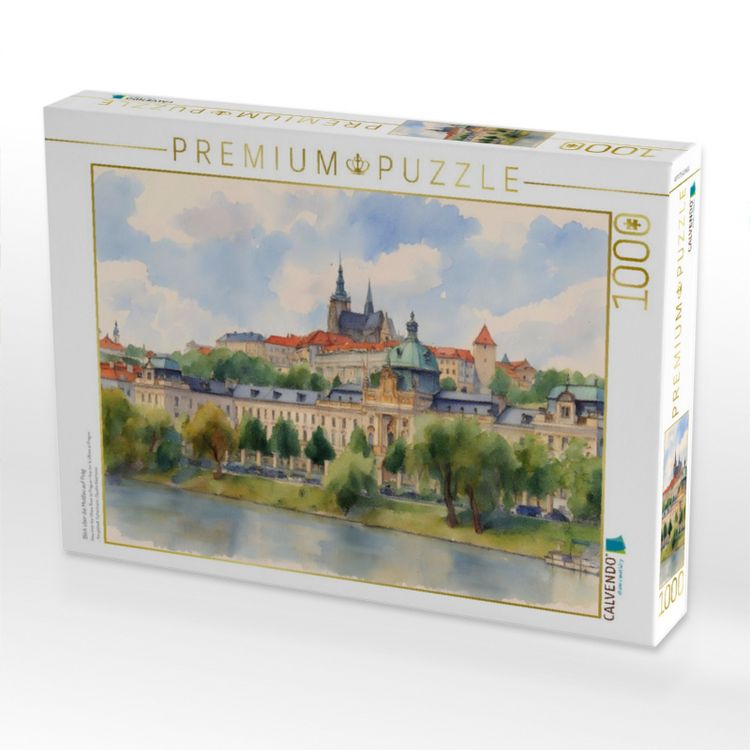 Produktbild: CALVENDO Puzzle Blick &uuml;ber die Moldau auf Prag | 1000 Teile Lege-Gr&ouml;&szlig;e 64x48cm Foto-Puzzle f&uuml;r gl&uuml;ckliche Stunden