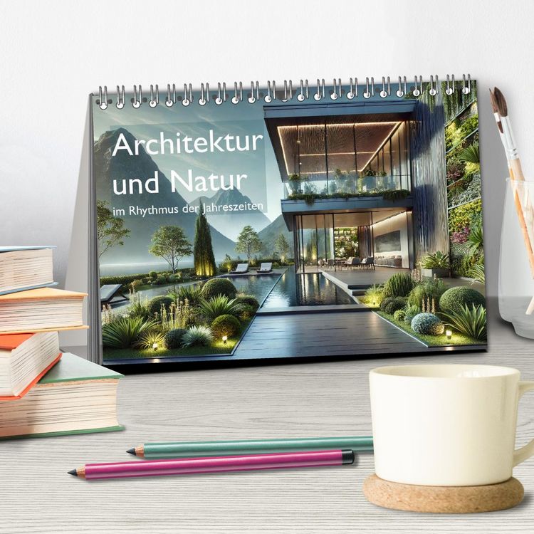 Produktbild: Architektur und Natur im Rhythmus der Jahreszeiten (Tischkalender 2026 DIN A5 quer), CALVENDO Monatskalender
