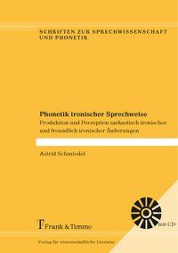 Produktbild: Phonetik ironischer Sprechweise