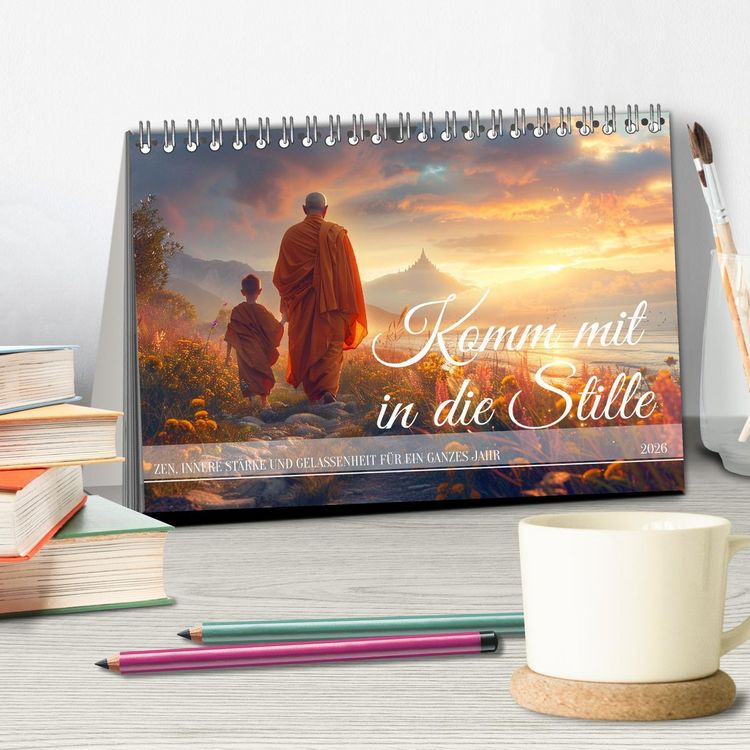 Produktbild: Komm mit in die Stille (Tischkalender 2026 DIN A5 quer), CALVENDO Monatskalender