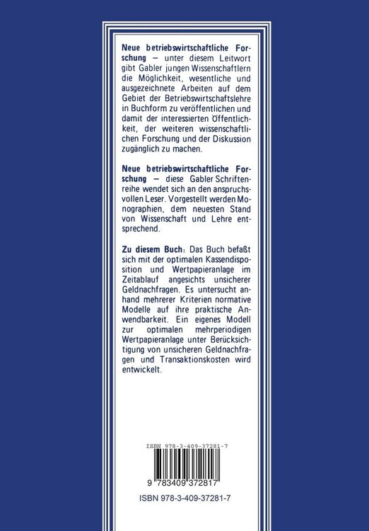 Produktbild: Kassendisposition und Wertpapieranlage