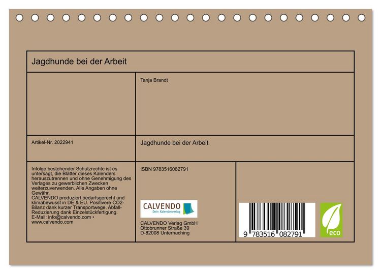 Produktbild: Jagdhunde bei der Arbeit (Tischkalender 2026 DIN A5 quer), CALVENDO Monatskalender