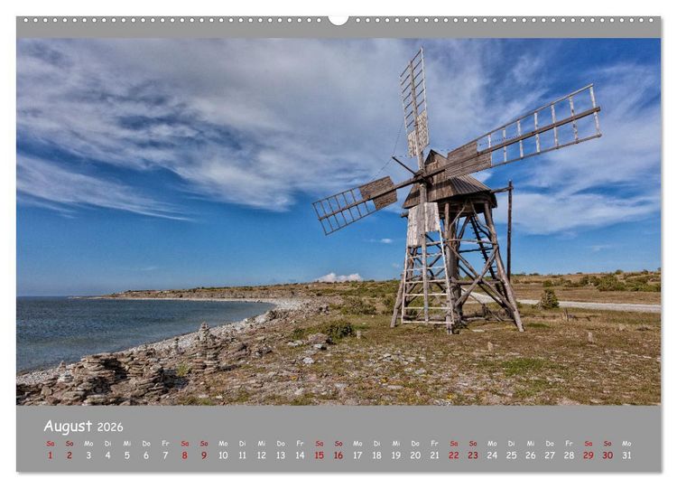 Produktbild: Historische M&uuml;hlen - R&auml;der und Fl&uuml;gel der Vergangenheit (hochwertiger Premium Wandkalender 2026 DIN A2 quer), Kunstdruck in Hochglanz