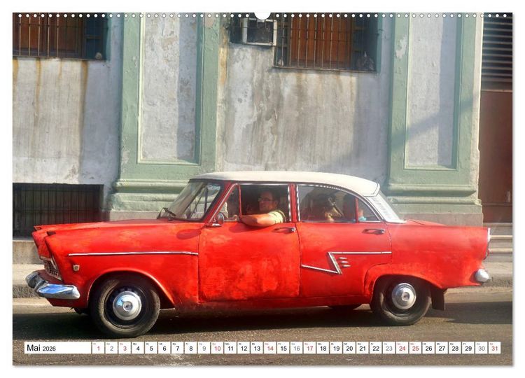 Produktbild: Ford Taunus P2 - 17M - Ein Klassiker aus K&ouml;ln in Kuba (hochwertiger Premium Wandkalender 2026 DIN A2 quer), Kunstdruck in Hochglanz