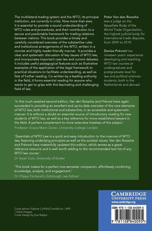 Produktbild: Essentials of WTO Law