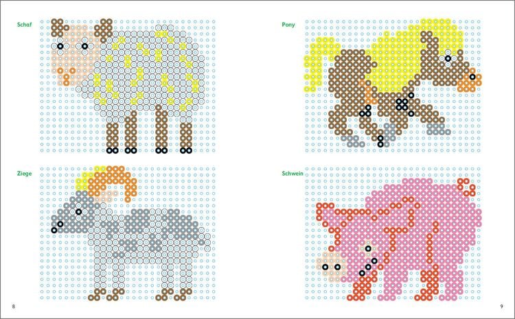 Produktbild: Mein buntes Vorlagenbuch: B&uuml;gelperlen-Tiere. &Uuml;ber 150 Motive. Von Alpaka bis Zebra