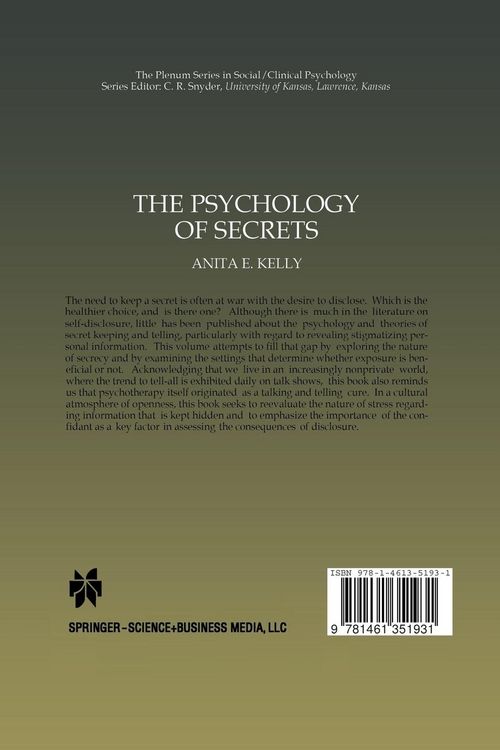 Produktbild: The Psychology of Secrets