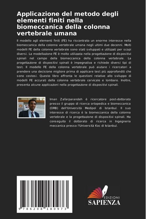 Produktbild: Applicazione del metodo degli elementi finiti nella biomeccanica della colonna vertebrale umana