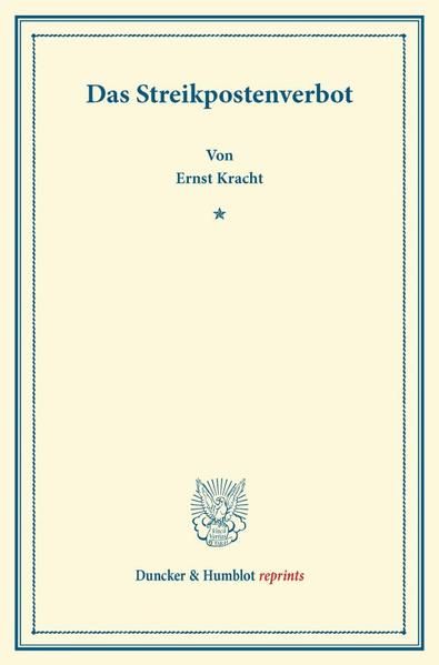 Produktbild: Das Streikpostenverbot.