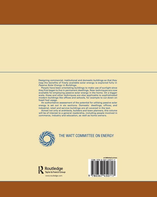 Produktbild: Passive Solar Energy in Buildings