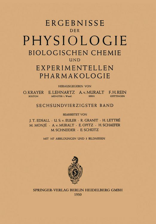 Produktbild: Ergebnisse der Physiologie Biologischen Chemie und Experimentellen Pharmakologie
