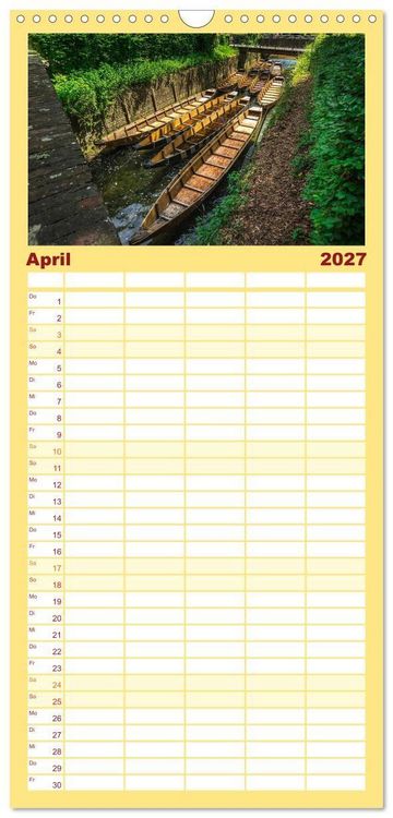Produktbild: Familienplaner 2027 - Ulm - H&uuml;bsche Gro&szlig;stadt an der Donau mit 5 Spalten (Wandkalender, 21 x 45 cm) CALVENDO