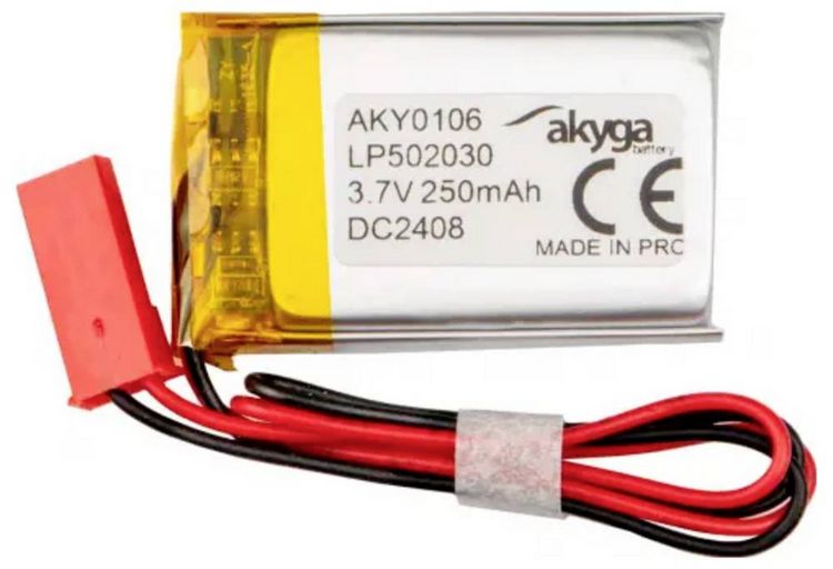 Produktbild: Akyga LP502030 Akkupack x Spezial-Akku LiPo 3.7V 250 mAh