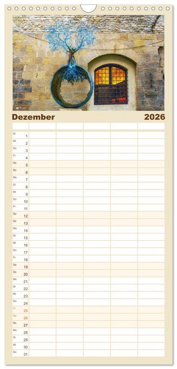 Produktbild: Familienplaner 2026 - Florenz - Impressionen mit 5 Spalten (Wandkalender, 21 x 45 cm) CALVENDO