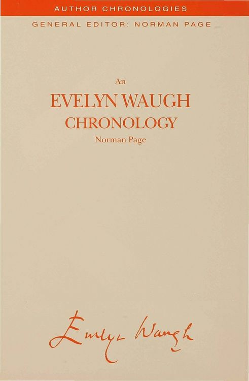 Produktbild: An Evelyn Waugh Chronology