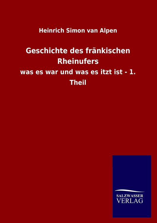 Produktbild: Geschichte des fr&auml;nkischen Rheinufers