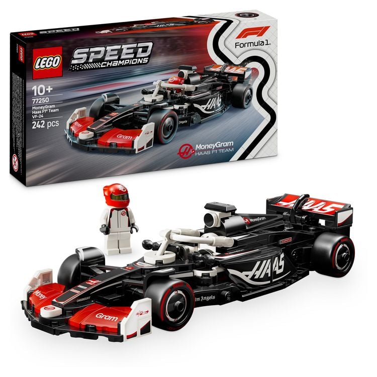 Produktbild: LEGO Speed Champions MoneyGram Haas F1 Team VF-24 Rennauto Modell 77250