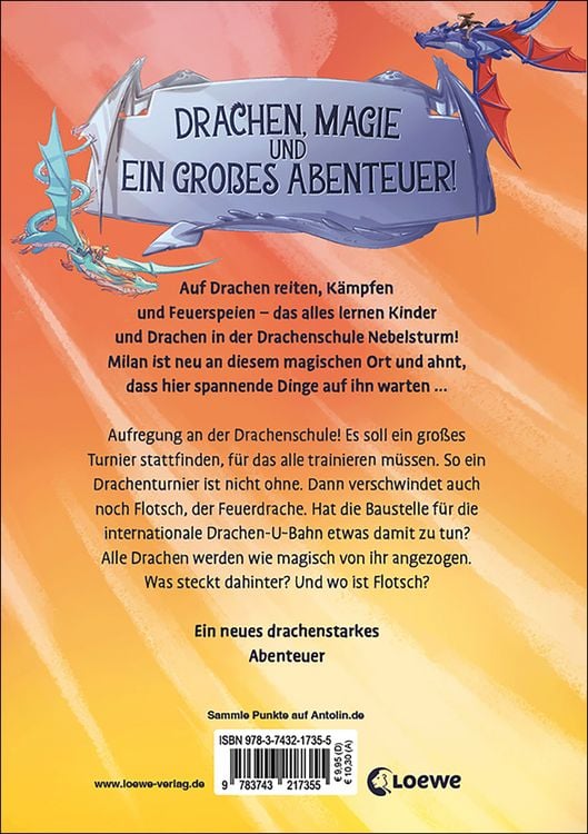 Produktbild: Drachenschule Nebelsturm (Band 2) - Der verschwundene Feuerdrache