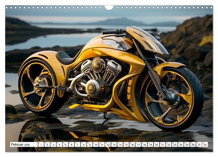 Produktbild: Futuristische Motorr&auml;der (Wandkalender 2026 DIN A3 quer), CALVENDO Monatskalender