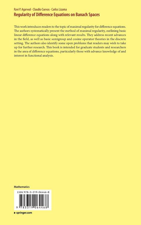 Produktbild: Regularity of Difference Equations on Banach Spaces
