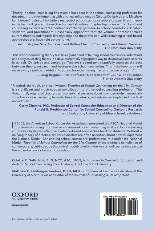 Produktbild: Theories of School Counseling for the 21st Century