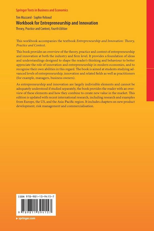 Produktbild: Workbook for Entrepreneurship and Innovation