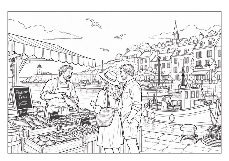 Produktbild: Tr&egrave;s Fran&ccedil;ais &ndash; Frankreich Malbuch f&uuml;r Erwachsene mit 70 sch&ouml;nen Ausmalmotiven