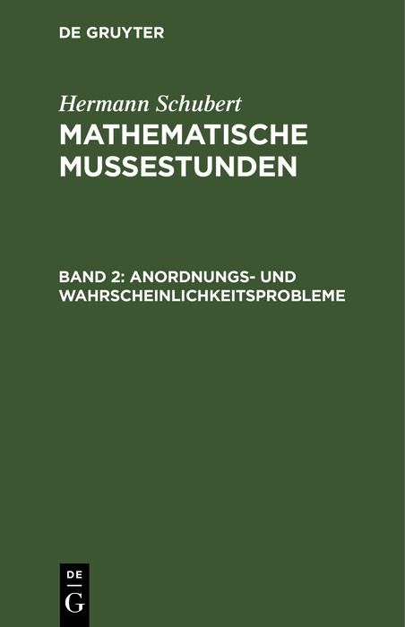 Produktbild: Anordnungs- und Wahrscheinlichkeitsprobleme
