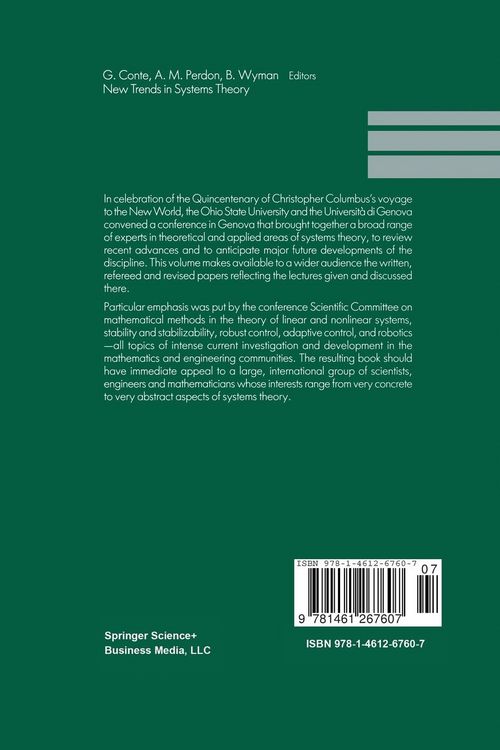 Produktbild: New Trends in Systems Theory