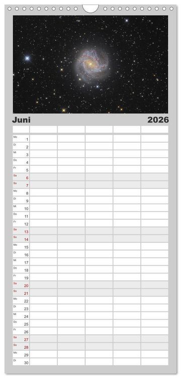 Produktbild: Familienplaner 2026 - Beeindruckendes Universum mit 5 Spalten (Wandkalender, 21 x 45 cm) CALVENDO