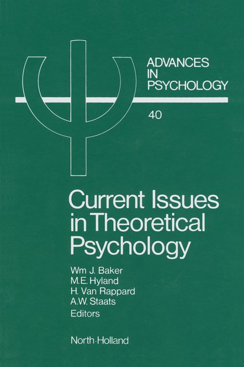 Produktbild: Current Issues in Theoretical Psychology
