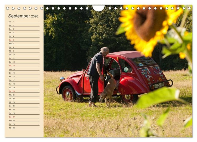 Produktbild: Citro&euml;n 2CV - Ente rot (Wandkalender 2026 DIN A4 quer), CALVENDO Monatskalender