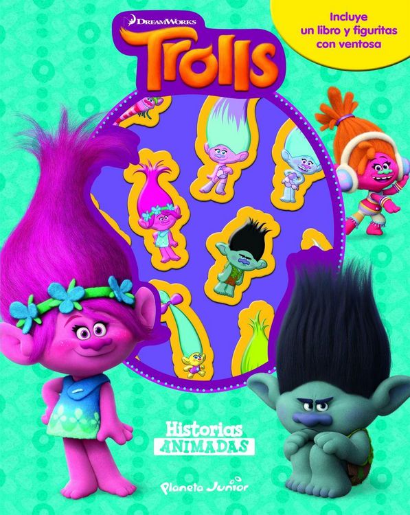 Produktbild: Trolls. Historias animadas : libro con 10 figuritas