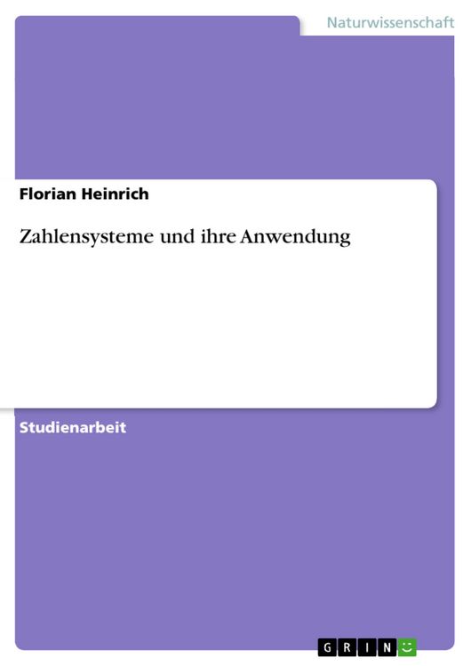 Produktbild: Zahlensysteme und ihre Anwendung