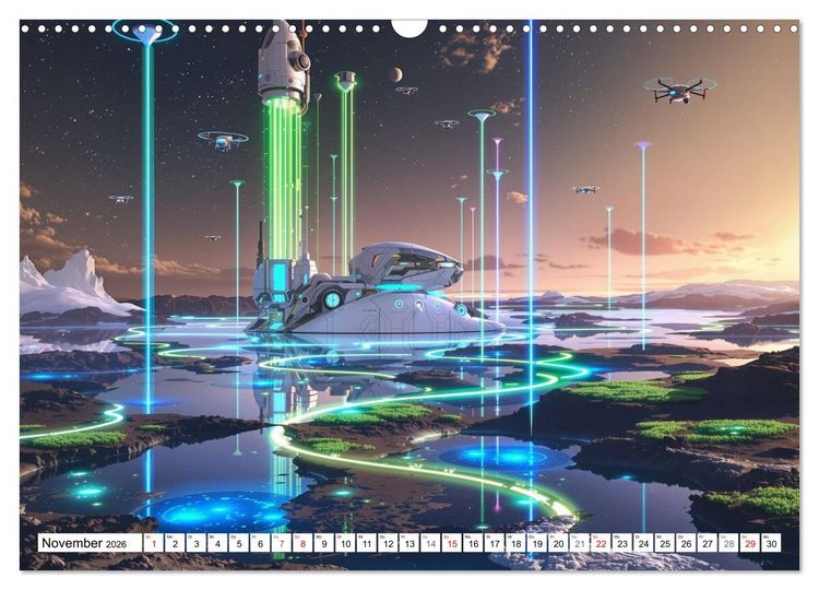 Produktbild: Neuer Morgen Mars (Wandkalender 2026 DIN A3 quer), CALVENDO Monatskalender