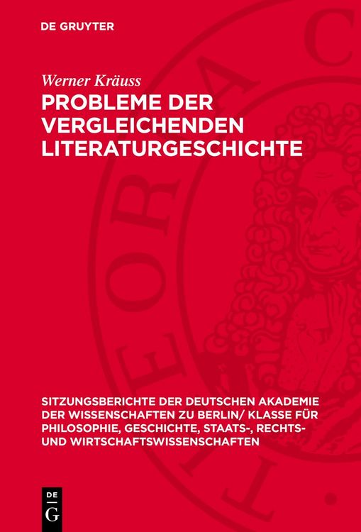Produktbild: Probleme der vergleichenden Literaturgeschichte