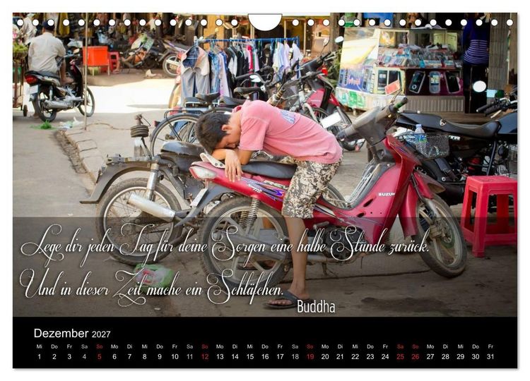 Produktbild: Buddhistische Weisheiten (Wandkalender 2027 DIN A4 quer), CALVENDO Monatskalender