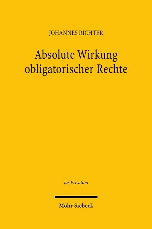 Produktbild: Absolute Wirkung obligatorischer Rechte