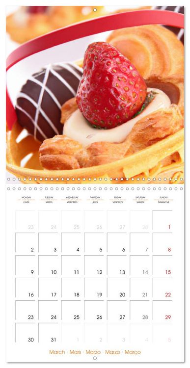 Produktbild: Art culinaire p&acirc;tisseries (Calendrier mural carr&eacute; 2026 30x30 cm) Calendrier double avec une page pour vos prises de notes