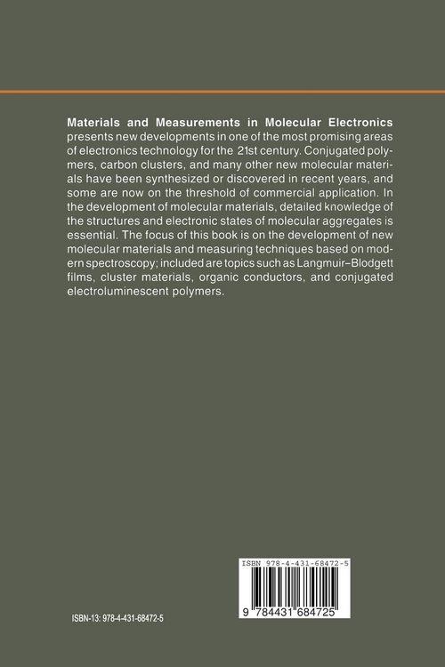 Produktbild: Materials and Measurements in Molecular Electronics