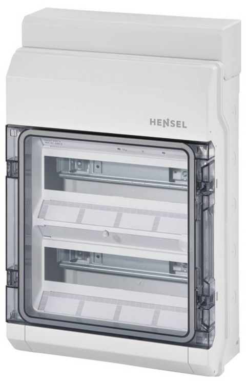 Produktbild: Hensel 61001143 KV 9224 NT Kleinverteiler Aufputz Anzahl Teilungen = 24 Anzahl Reihen = 2 Inhalt 1 St.