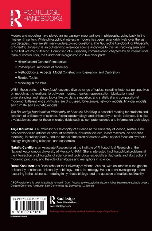 Produktbild: The Routledge Handbook of Philosophy of Scientific Modeling