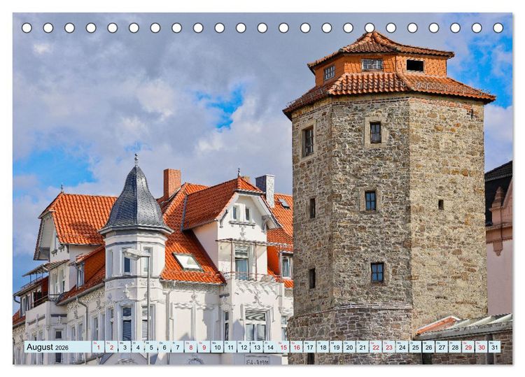 Produktbild: Hameln - Fachwerk und Weserrenaissance (Tischkalender 2026 DIN A5 quer), CALVENDO Monatskalender