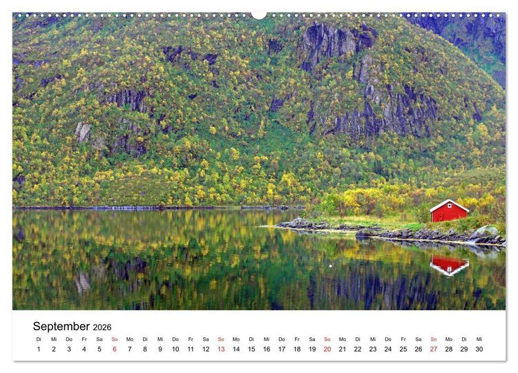 Produktbild: Norwegen 2026 - vom Fjord zum Fjell (Wandkalender 2026 DIN A2 quer), CALVENDO Monatskalender