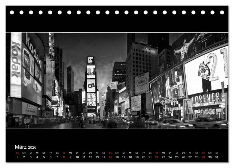 Produktbild: NEW YORK CITY H&ouml;hepunkte im Panoramaformat (Tischkalender 2026 DIN A5 quer), CALVENDO Monatskalender