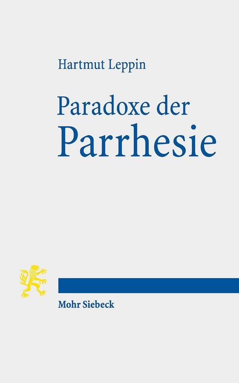 Produktbild: Paradoxe der Parrhesie