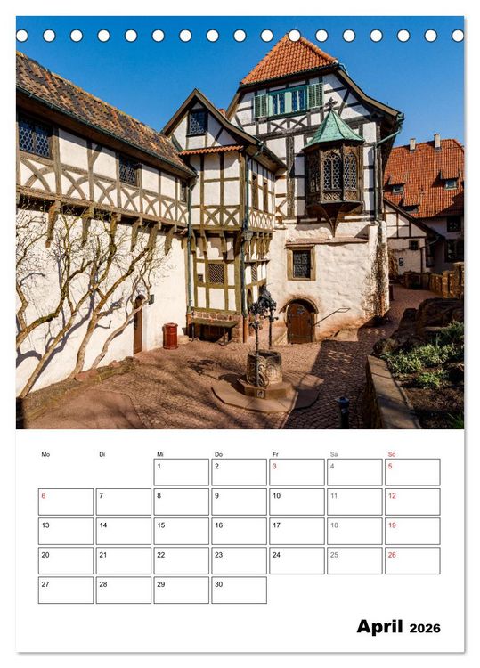 Produktbild: Die Th&uuml;ringer Wartburg (Tischkalender 2026 DIN A5 hoch), CALVENDO Monatskalender