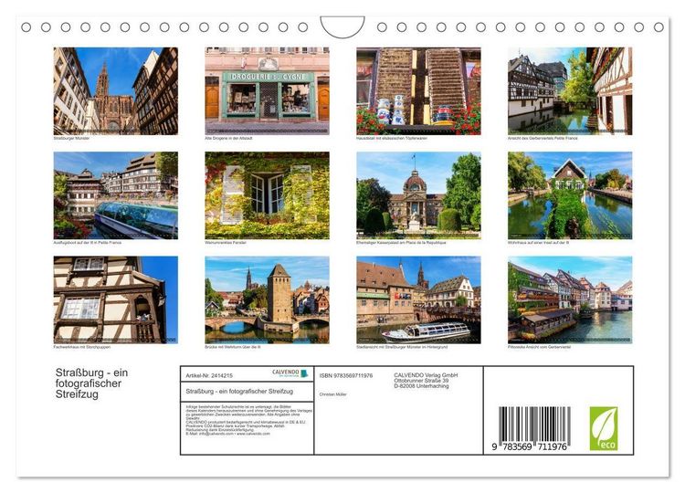 Produktbild: Stra&szlig;burg - ein fotografischer Streifzug (Wandkalender 2027 DIN A4 quer), CALVENDO Monatskalender